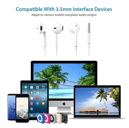 Žične slušalke Easy sound - AUX 3.5mm – Infostyle – Rumena