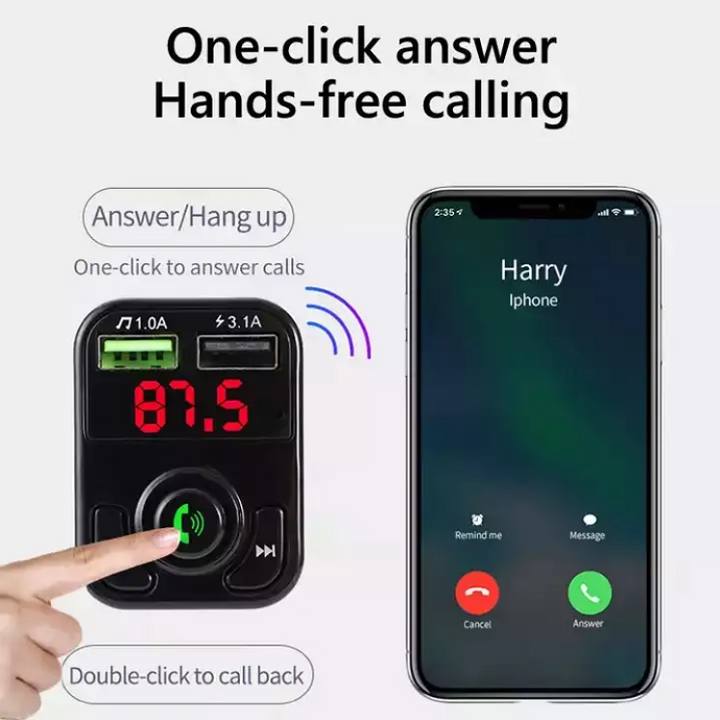 CARX3 FM oddajnik + vhod z 2x USB – Infostyle