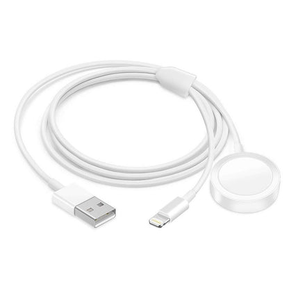 Polnilni kabel 2v1 za iPhone in Apple pametno uro - Bela
