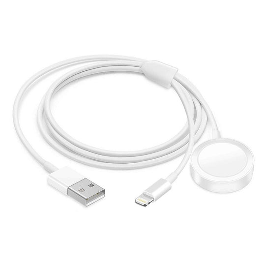 Polnilni kabel 2v1 za iPhone in Apple pametno uro - Bela