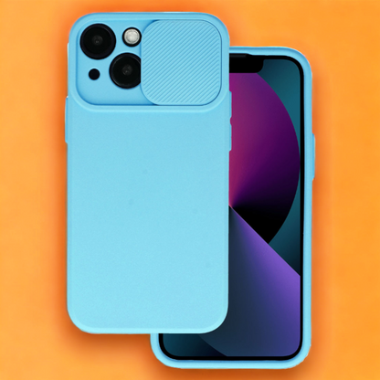Silikonski ovitek "Camshield Soft" za iPhone 13 – Infostyle – Oranžna / TPU silikon
