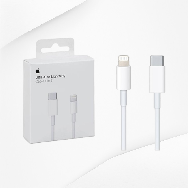 Apple polnilni kabel iz C v lightning za iPhone – Bela