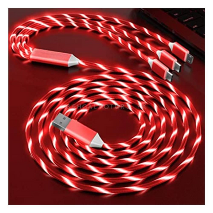 Polnilni in podatkovni kabel 3 v 1 LED HQ – Infostyle – Zelena