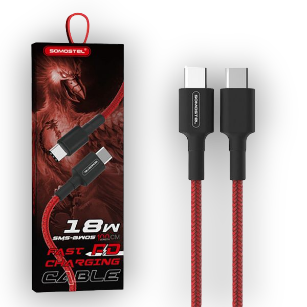 Polnilni in podatkovni kabel s priključkoma USB C – Somostel