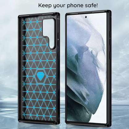 Silikonski ovitek "carbon" za Realme C35 - Črna – Techsuit