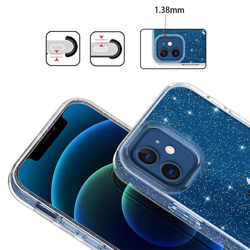 Silikonski ovitek "crystal glitter" 13 Pro Max/12 Pro Max - Prozoren – Infostyle