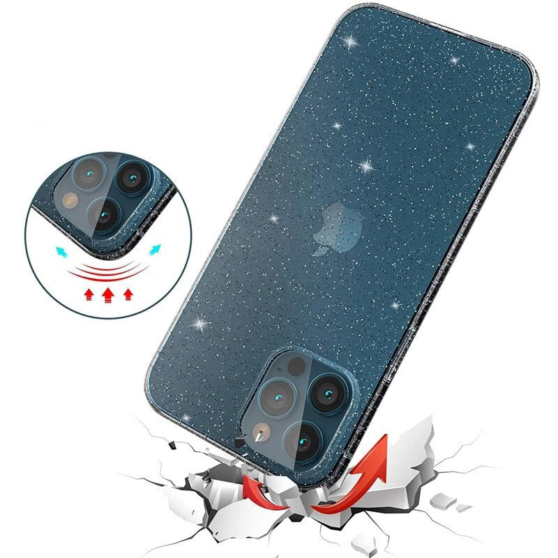 Silikonski ovitek "crystal glitter" za Xiaomi Redmi 10C - Srebrna – Infostyle